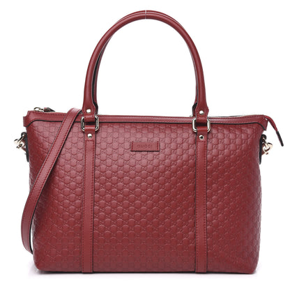 Gucci Soft Microguccissima Small Zippered Satchel Rosso 1 of 10