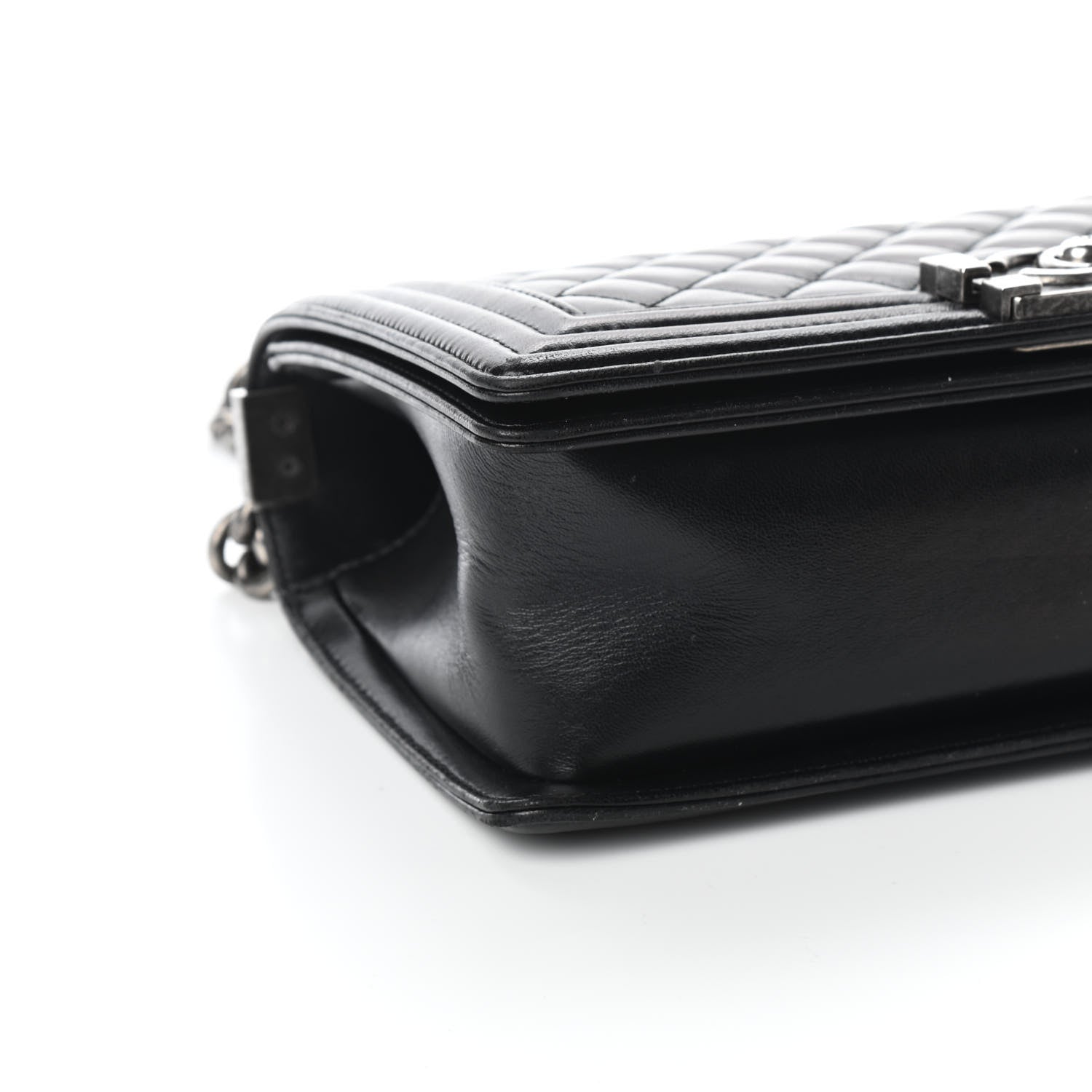 Chanel Lambskin Quilted Medium Boy Flap Black 9 of 10