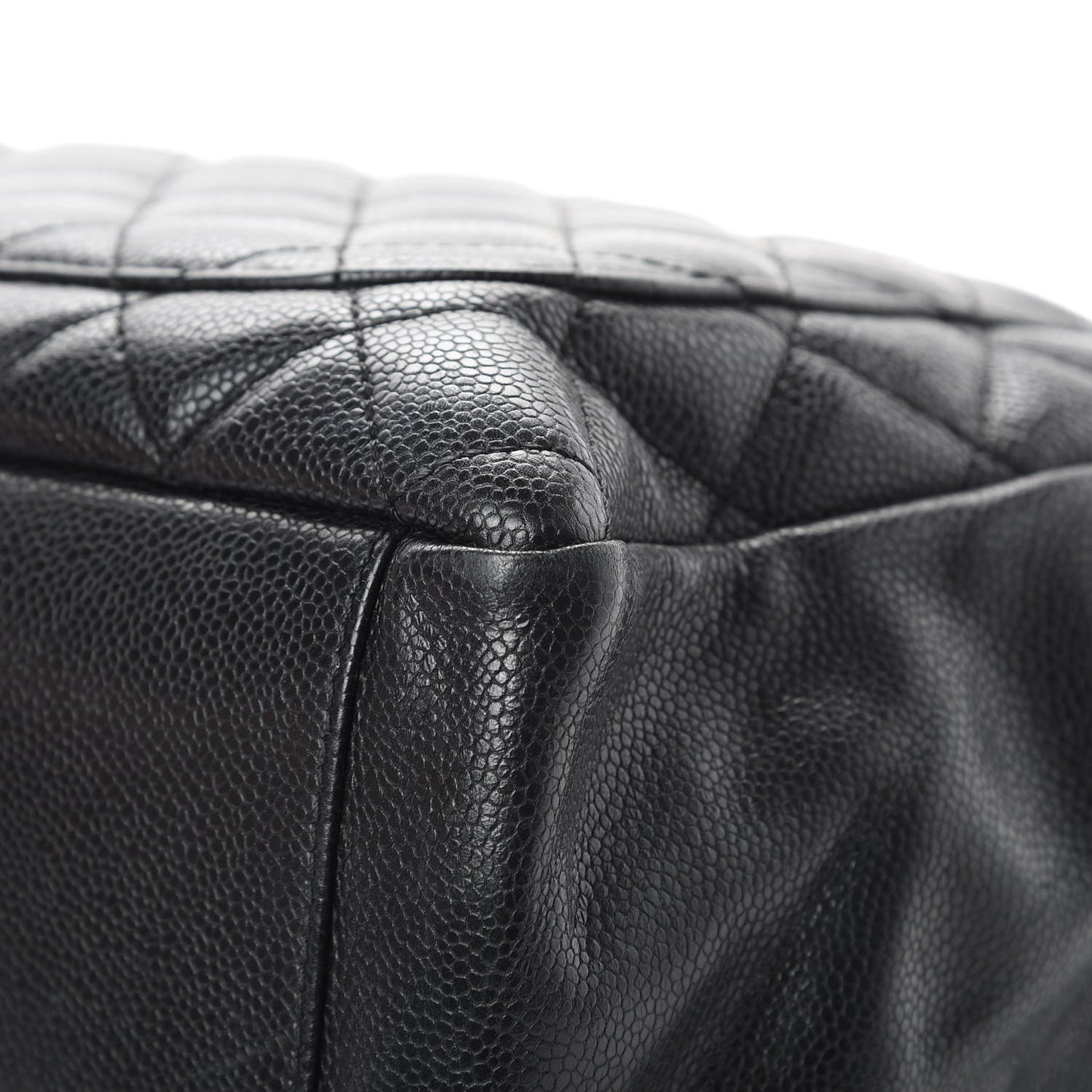 Caviar Quilted Grand Shopping Tote GST Black