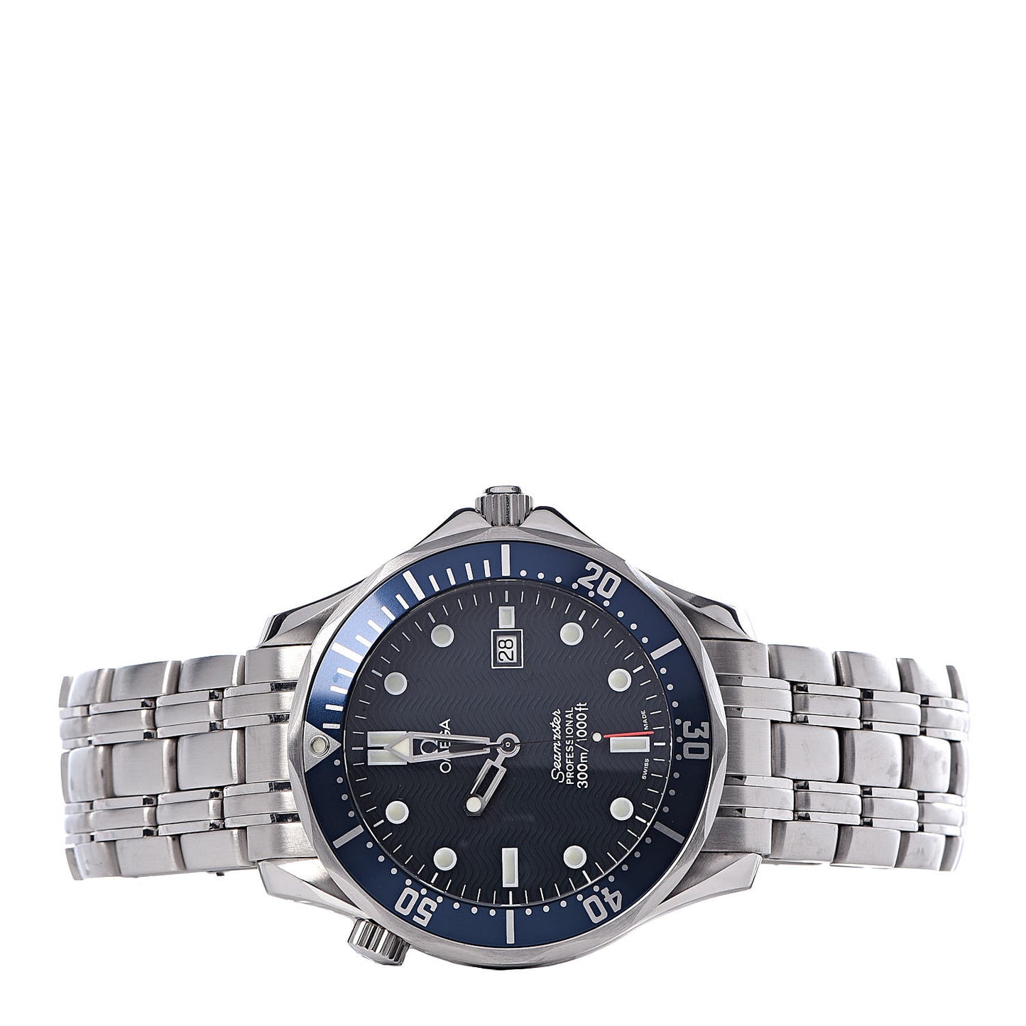 Stainless Steel 41mm Seamaster Professional Quartz Watch Blue 2541.80