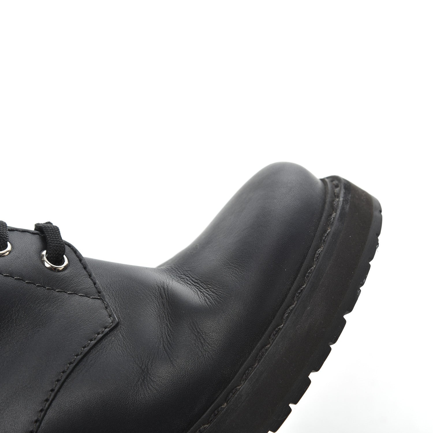 Fendi Calfskin Combat Boots 36.5 Black 10 of 17