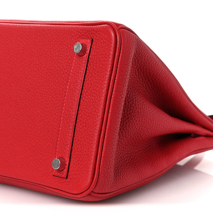 Hermes Togo Verso Birkin 30 Rouge Vif Rouge H 10 of 13