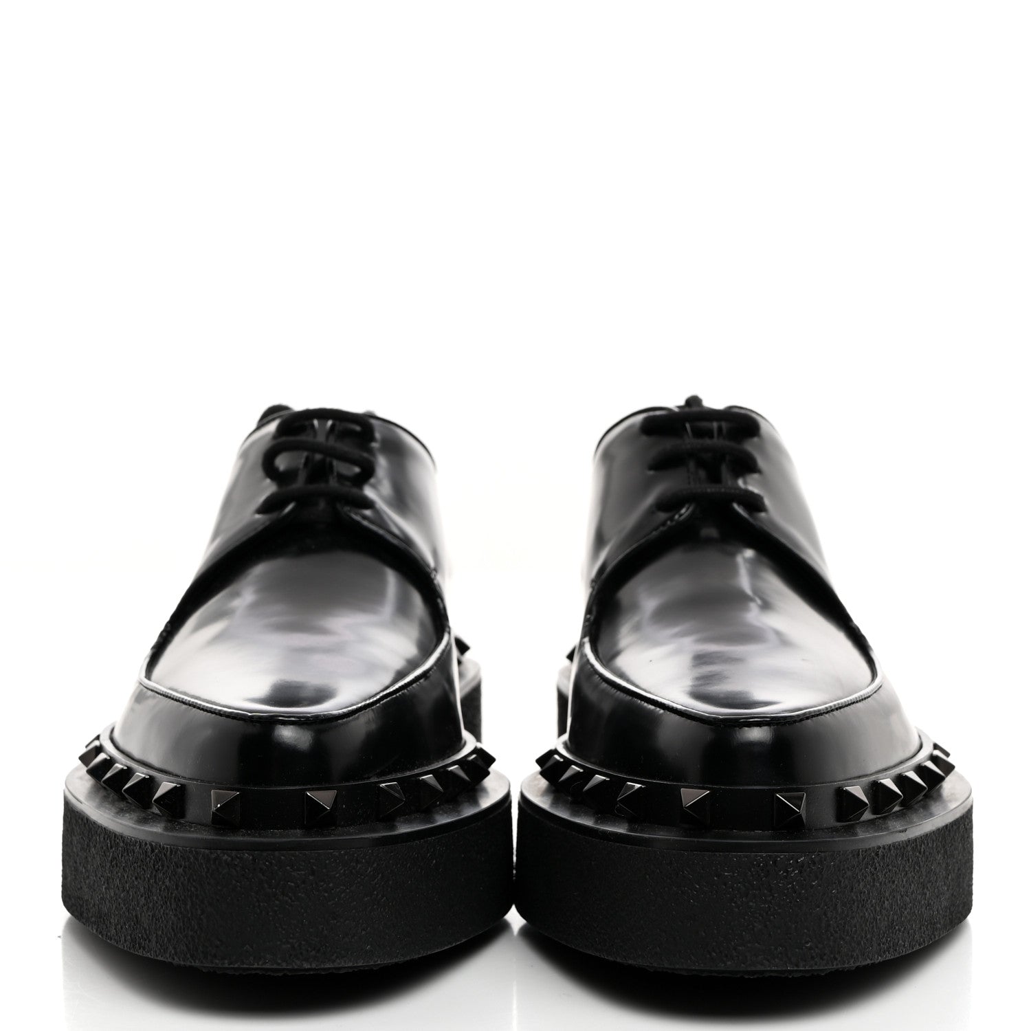 Valentino Garavani Calfskin Rockstud Womens M-Way Derby Loafers 38 Black 2 of 8