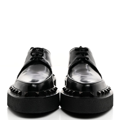 Valentino Garavani Calfskin Rockstud Womens M-Way Derby Loafers 38 Black 2 of 8