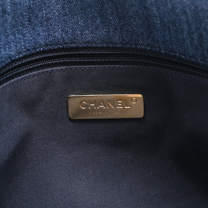 Chanel Denim Quilted Large Chanel 19 Flap Blue 6 of 10