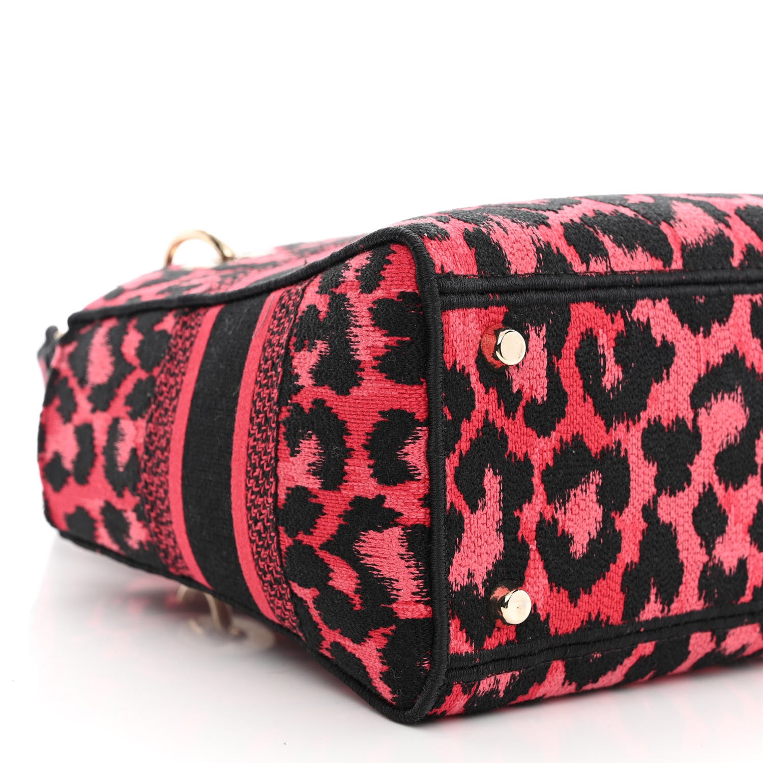 Christian Dior Canvas Mizza Embroidered Medium Lady D-Lite Fuchsia 9 of 11