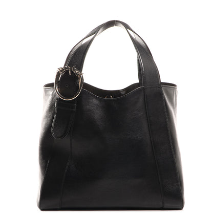 Gucci Leather Medium Ribot Horse Heads Tote Black 1 of 8