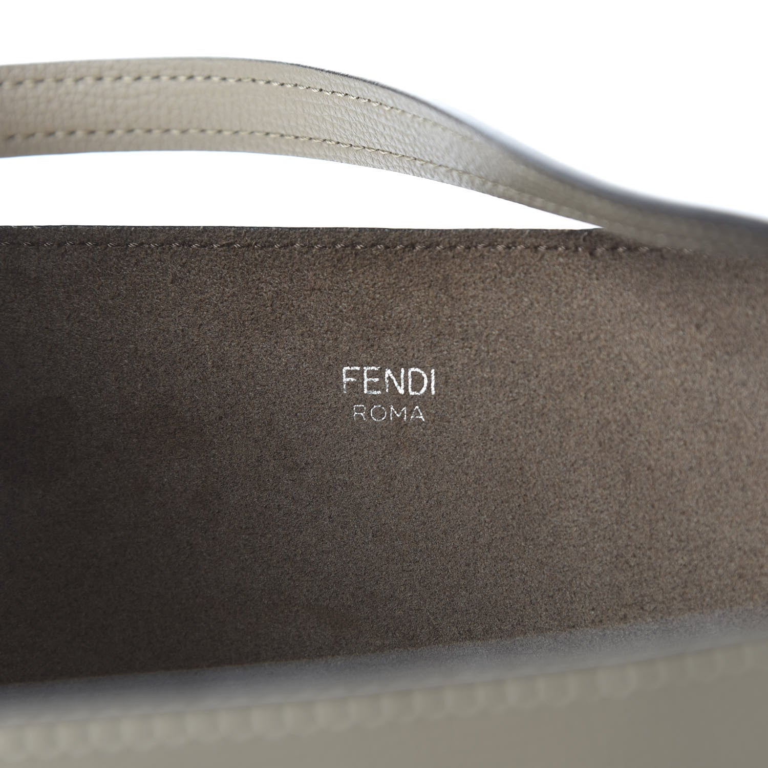Fendi Vitello Vienna Enamel F is Fendi Shopping Tote Tortora Taupe 8 of 9