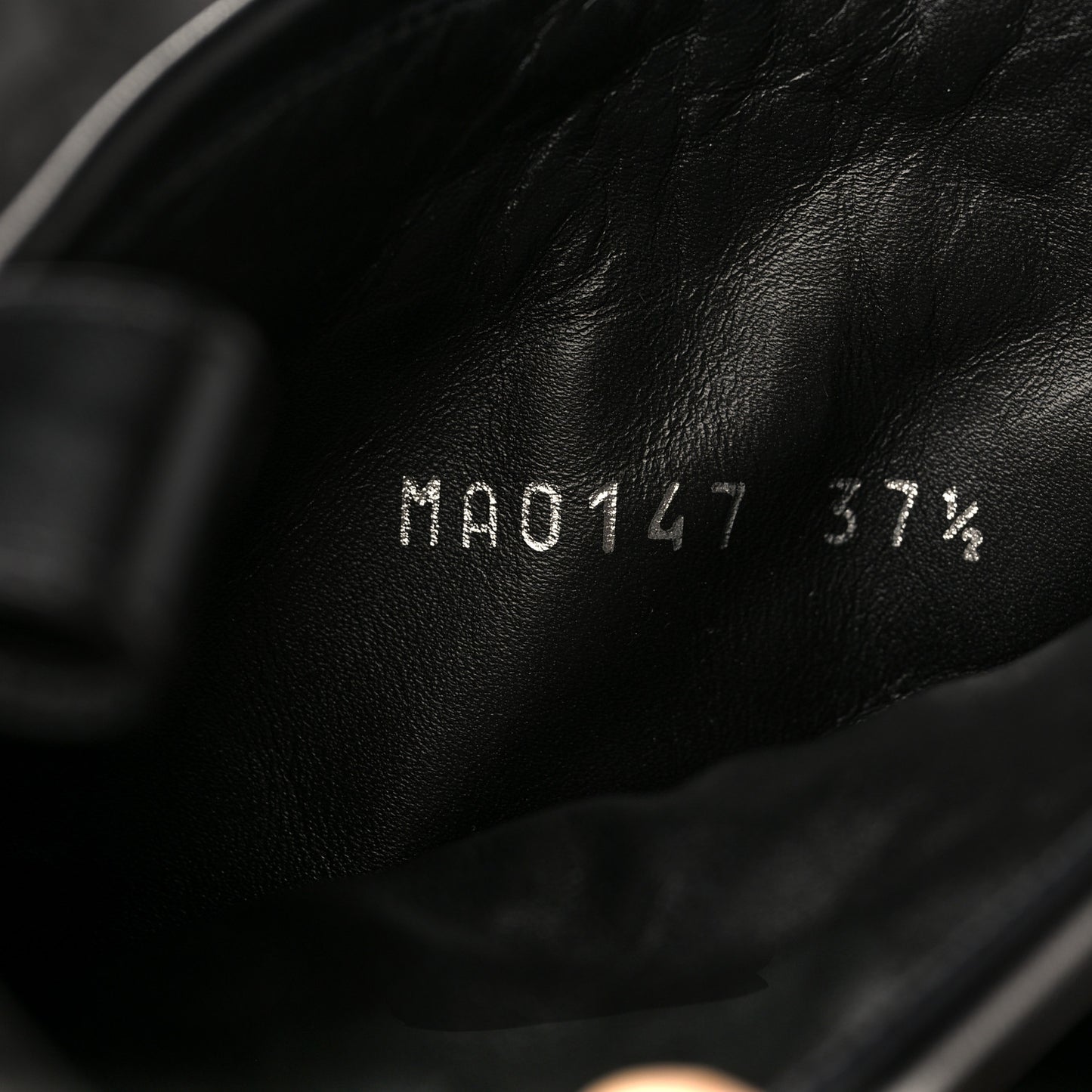 Calfskin Embossed Monogram Rebellion Half Boots 37.5 Black