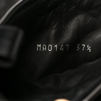 Louis Vuitton Calfskin Embossed Monogram Rebellion Half Boots 37.5 Black 8 of 8