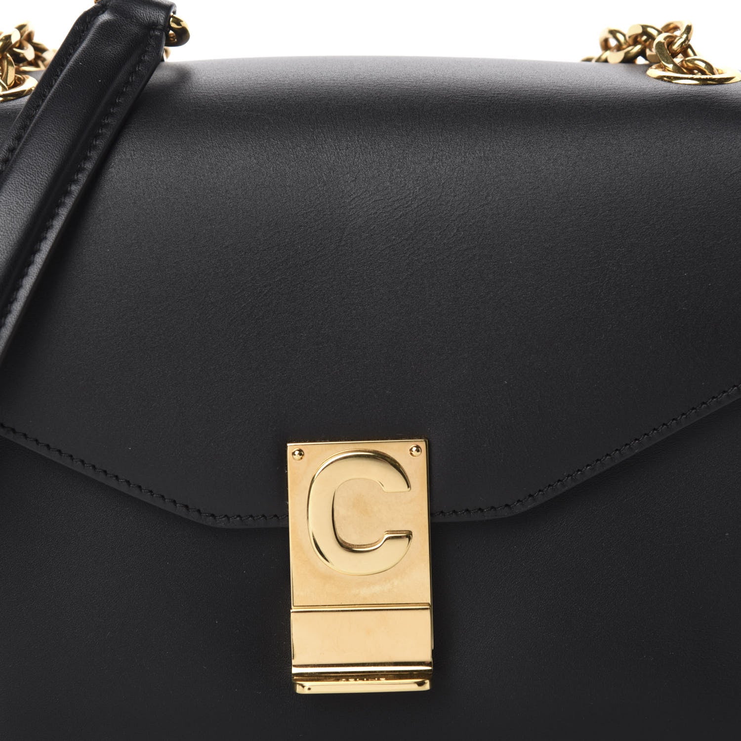Celine Shiny Calfskin Medium C Bag Black 11 of 11