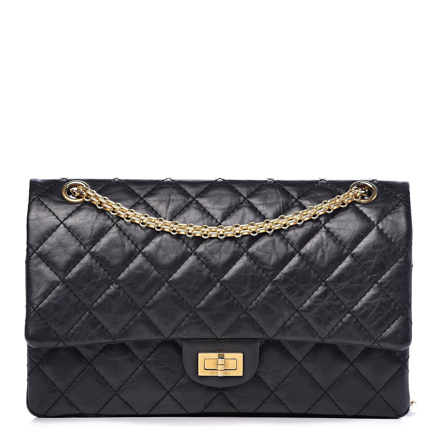Chanel Aged Calfskin Quilted 2.55 Reissue 226 Flap Black 1 of 17
