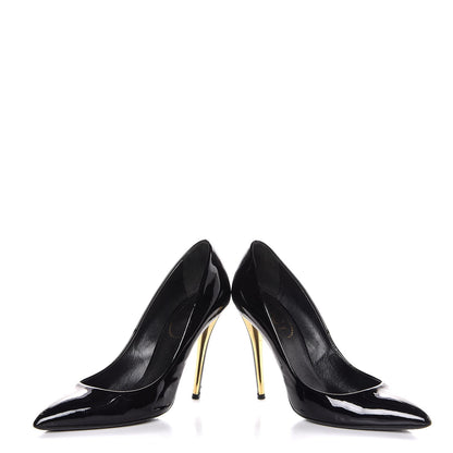Saint Laurent Patent Calfskin Clara Pumps 38.5 Black 5 of 11