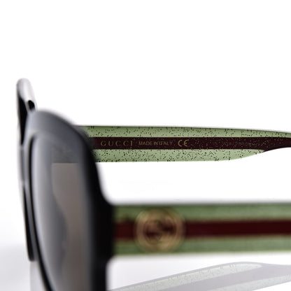Gucci Oversize Square Web GG 0036S Sunglasses Black 6 of 8
