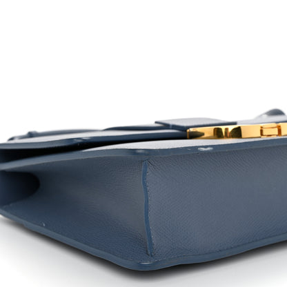 Christian Dior Grained Calfskin 30 Montaigne Flap Bag Blue 8 of 11