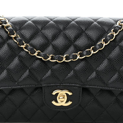 Chanel Caviar Quilted Medium Double Flap Black 8 of 11