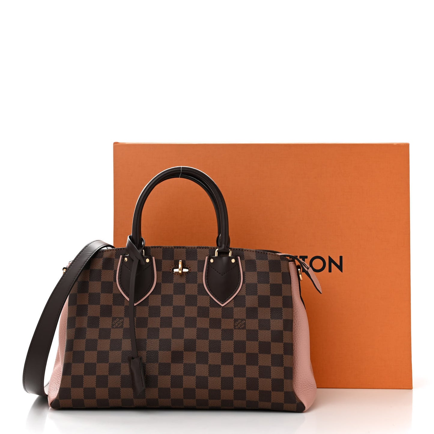 Cuir Taurillon Damier Ebene Normandy Magnolia