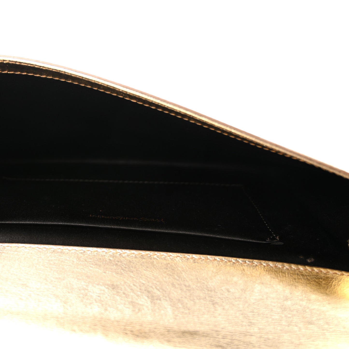 Metallic Calfskin Monogram Large Belle De Jour Clutch Gold
