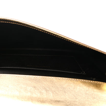 Saint Laurent Metallic Calfskin Monogram Large Belle De Jour Clutch Gold 5 of 6