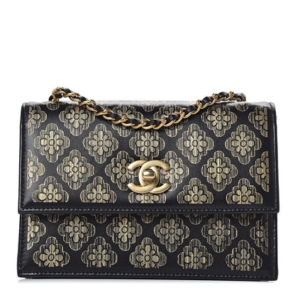 Chanel Lambskin Painted Mini Flap Black Gold 1 of 11