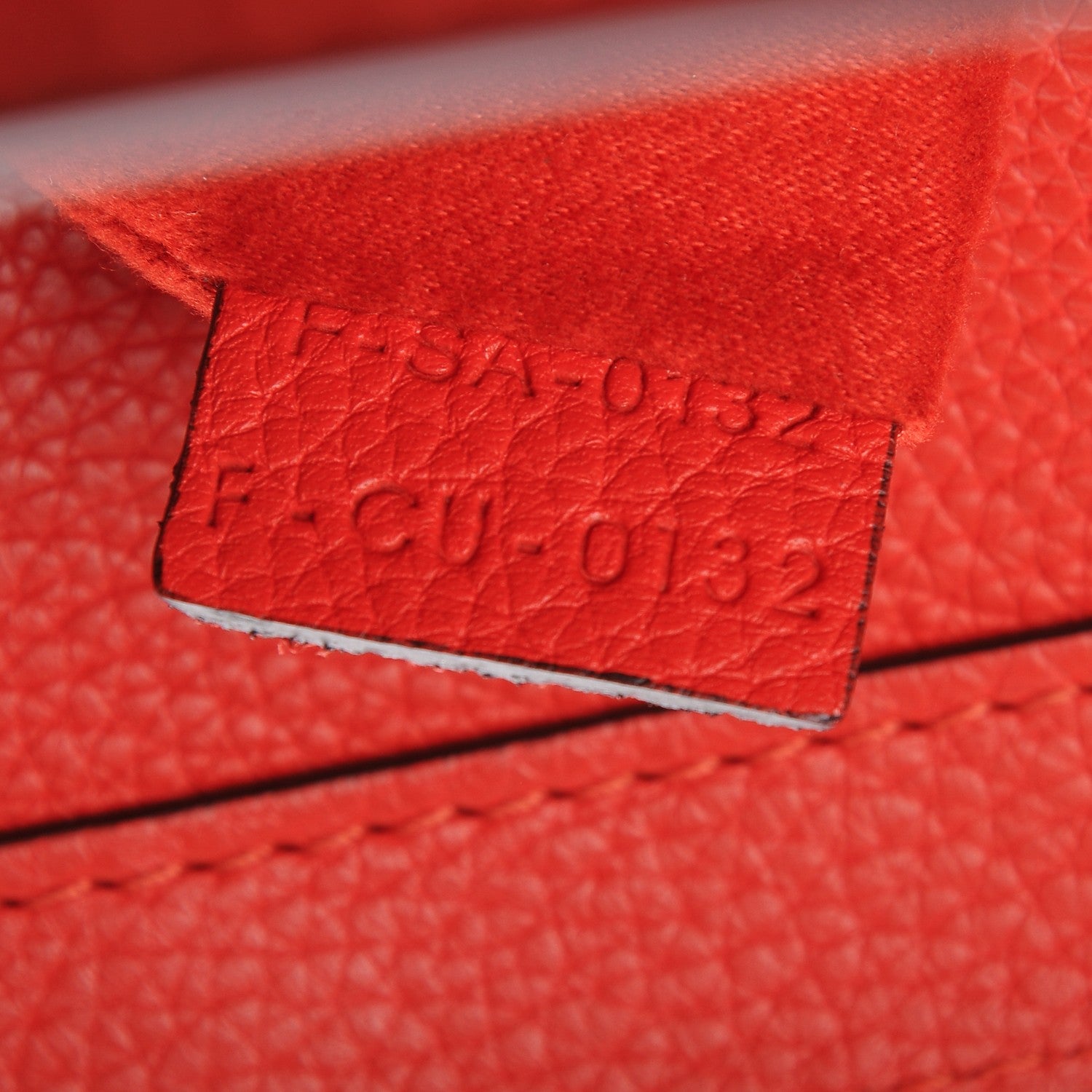 Celine Drummed Calfskin Micro Luggage Vermillion 7 of 7