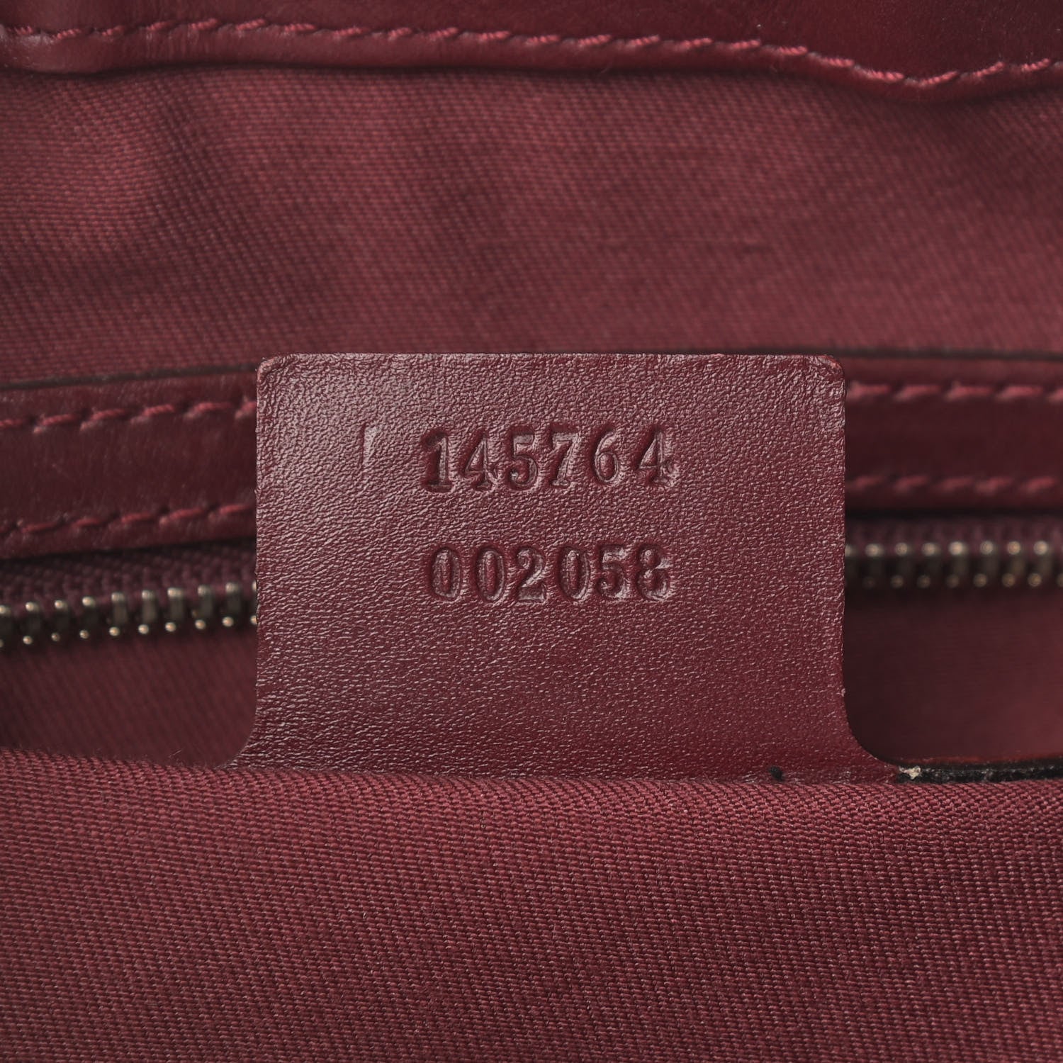 Gucci Calfskin Horsebit Embossed Glam Hobo Burgundy 7 of 11