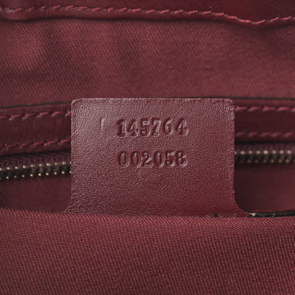Gucci Calfskin Horsebit Embossed Glam Hobo Burgundy 7 of 11