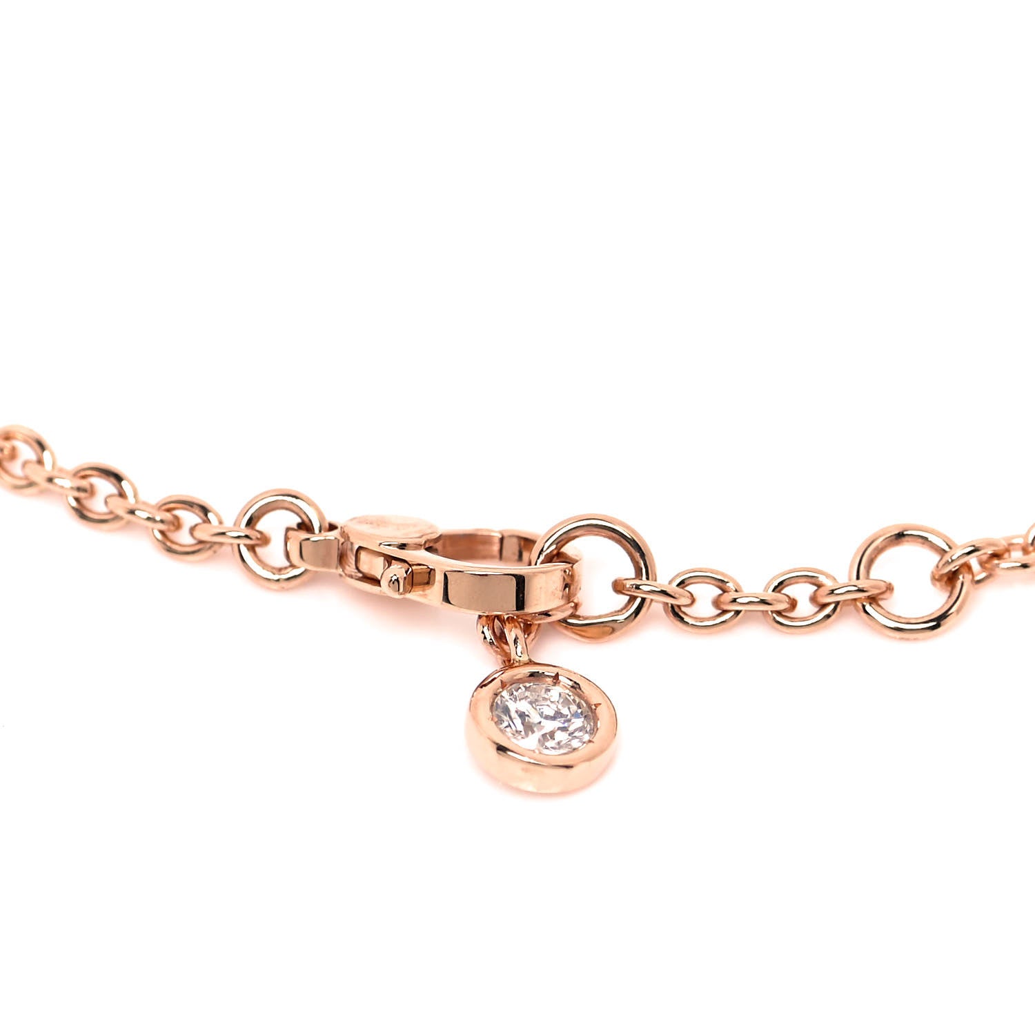 Hermes 18K Rose Gold Diamond Finesse Bracelet LG 4 of 6