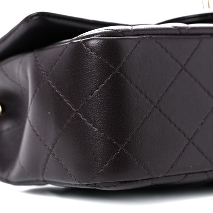 Chanel Lambskin Quilted Mini Rectangular Flap Dark Brown 8 of 11