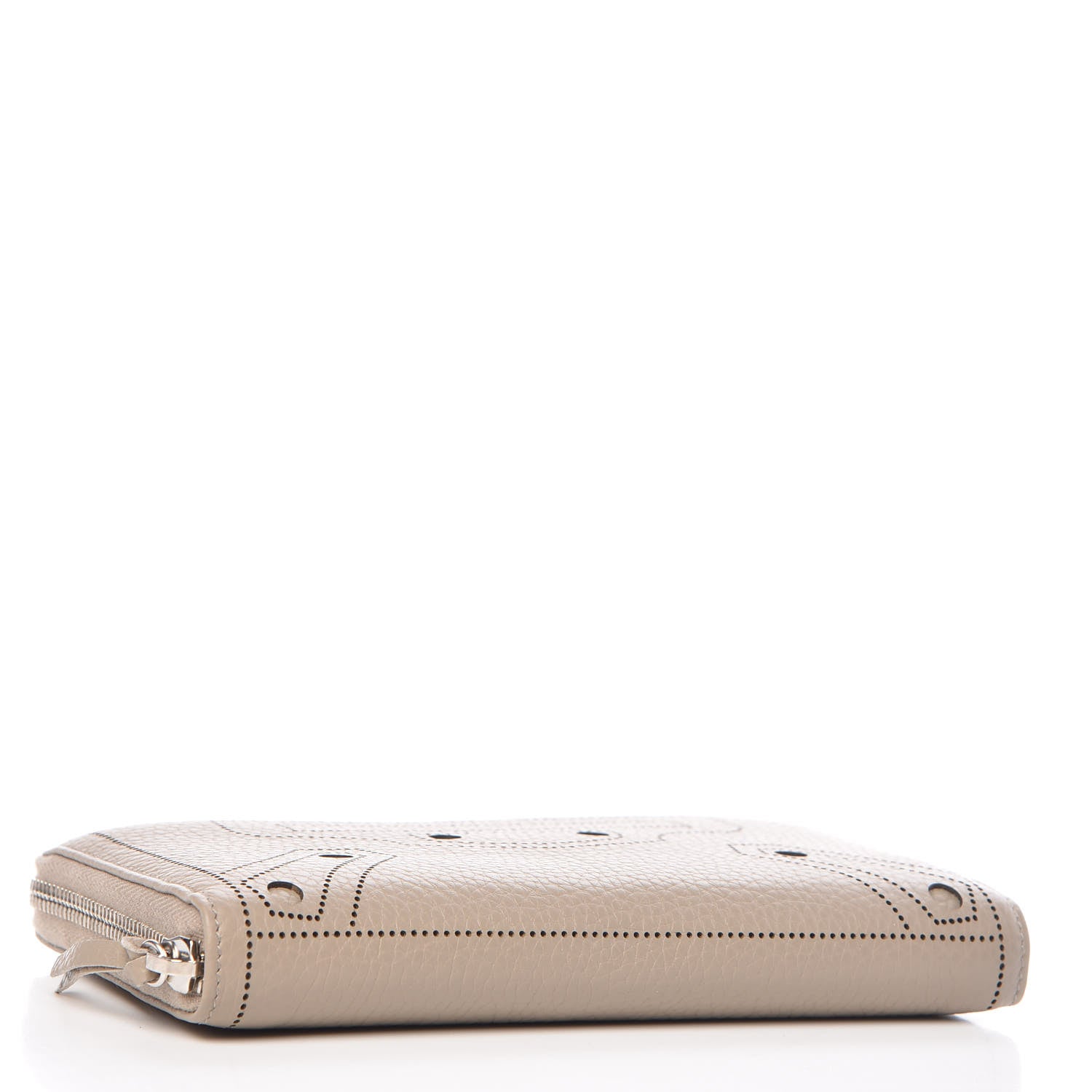 Balenciaga Veau Grana Perforated Blackout Hardware Continental Zip Around Wallet Gris Cendre 4 of 9