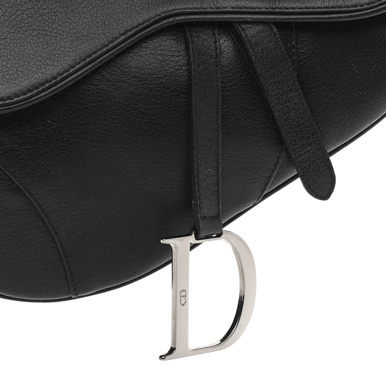 Christian Dior Calfskin Saddle Bag Black 8 of 19