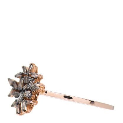 Suzanne Kalan 18K Rose Gold Brown Diamond Fireworks Cluster Ring 53 6.25 3 of 5