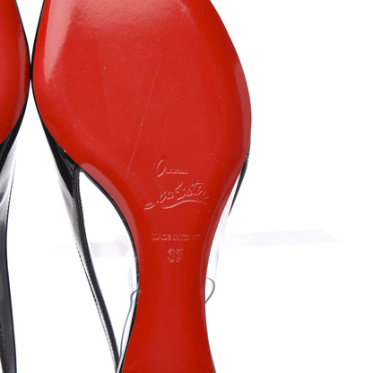 Christian Louboutin Patent PVC V Dec Flat 37 Black 6 of 8