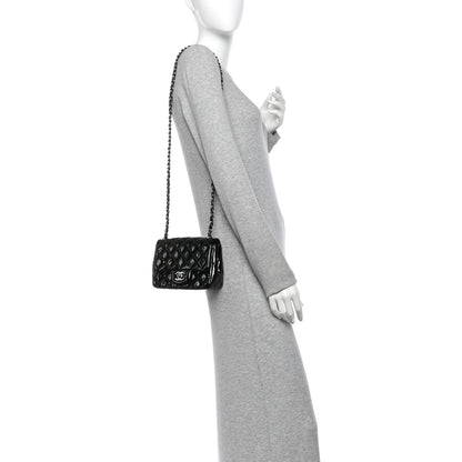 Chanel Patent Calfskin Quilted Mini Square Flap Black 2 of 11