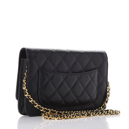 Chanel Caviar Quilted Wallet On Chain WOC Black 3 of 9