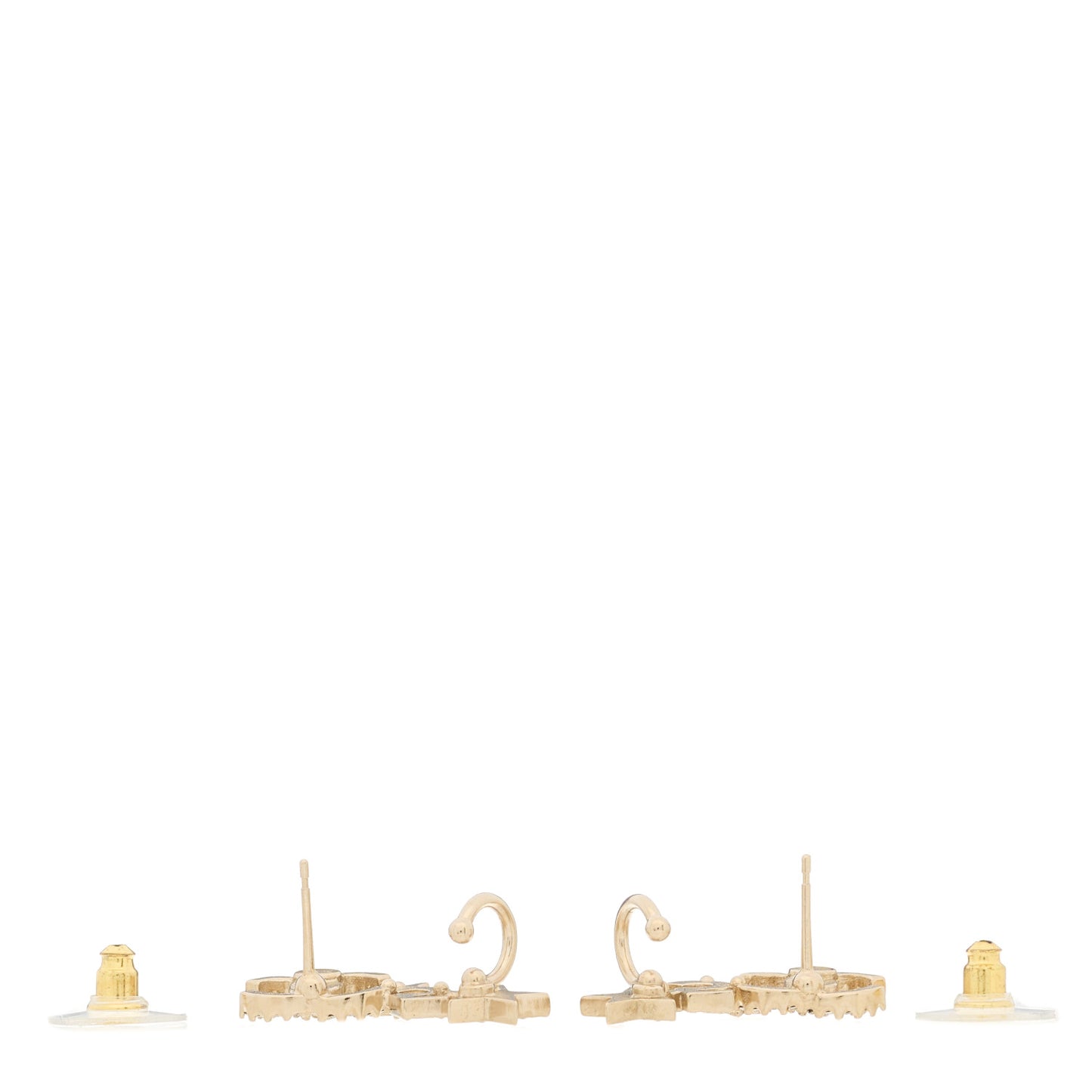 Crystal Star 5 CC Earrings Gold