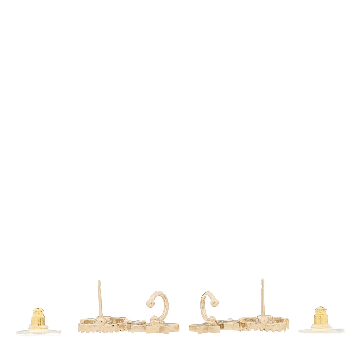 Chanel Crystal Star 5 CC Earrings Gold 3 of 5