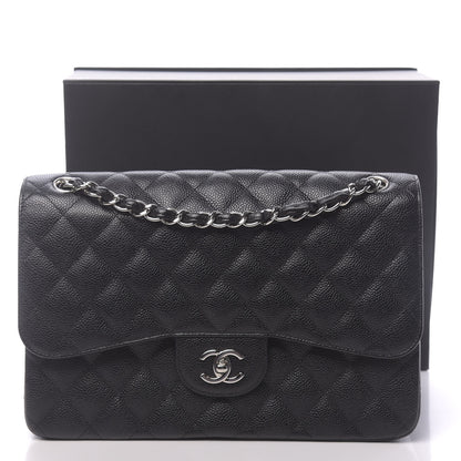 Chanel Caviar Quilted Jumbo Double Flap Black 11 of 11