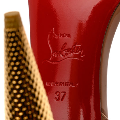 Christian Louboutin Patent Lipchick 100 Sandals 37 Nude 7 of 7