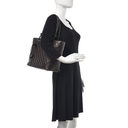 Chanel Calfskin Quilted Large Cambon Tote Brown 2 of 13