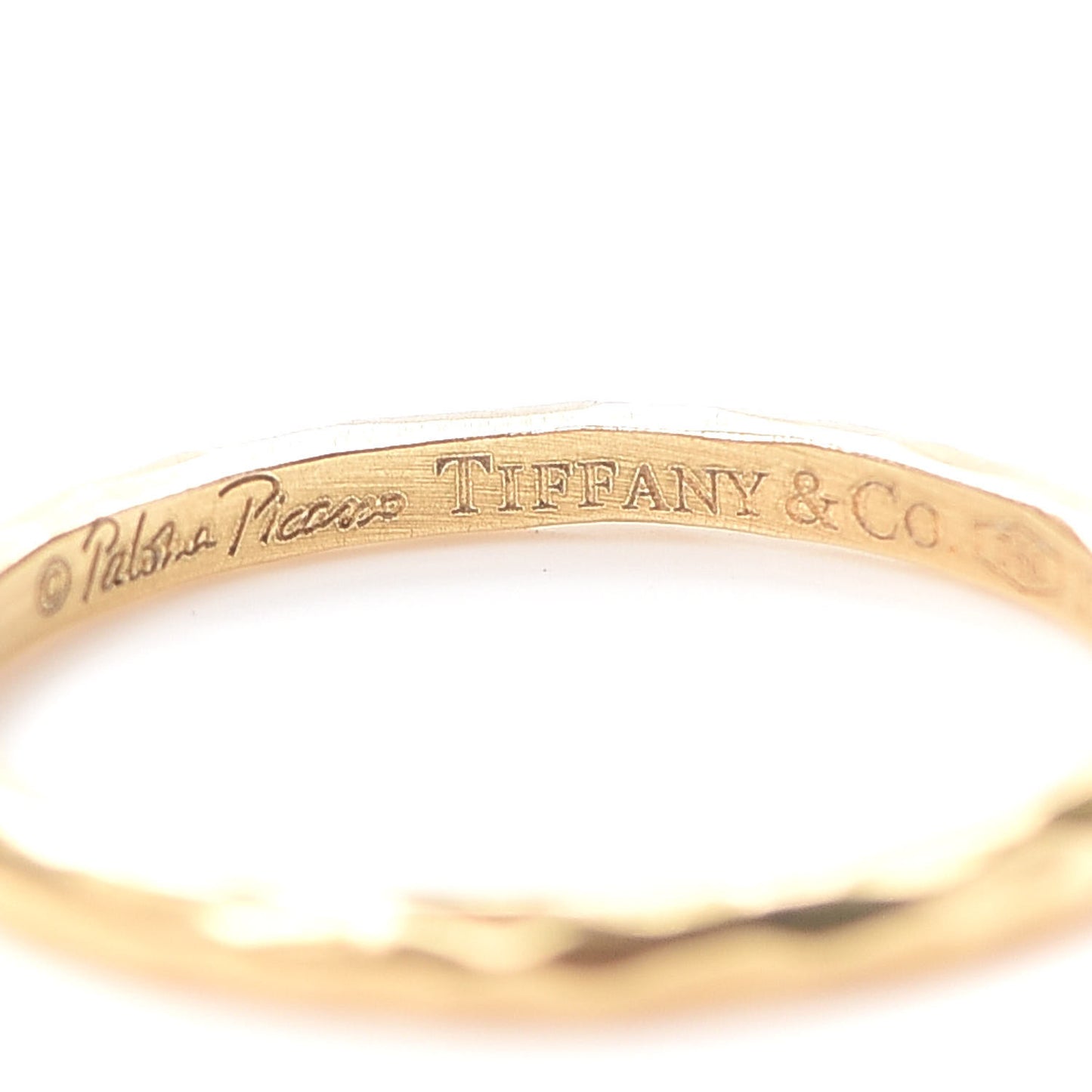 18K Yellow Gold Paloma Picasso Hammered Ring 52 6