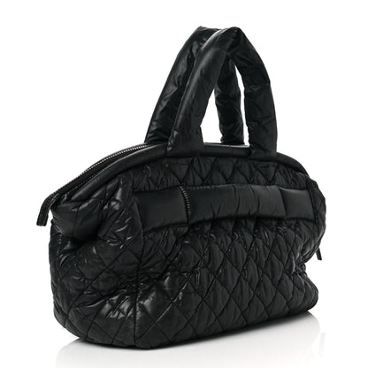 Chanel Nylon Quilted Medium Coco Cocoon Tote Black 2 of 10