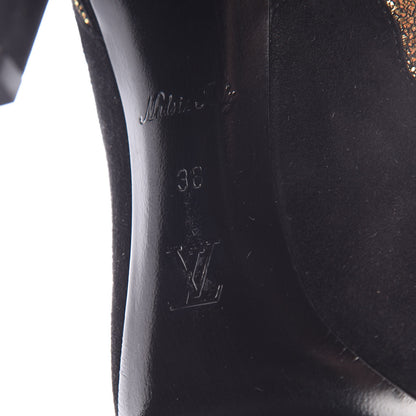 Louis Vuitton Suede Hypnotic Pump 38 Black Gold 6 of 8