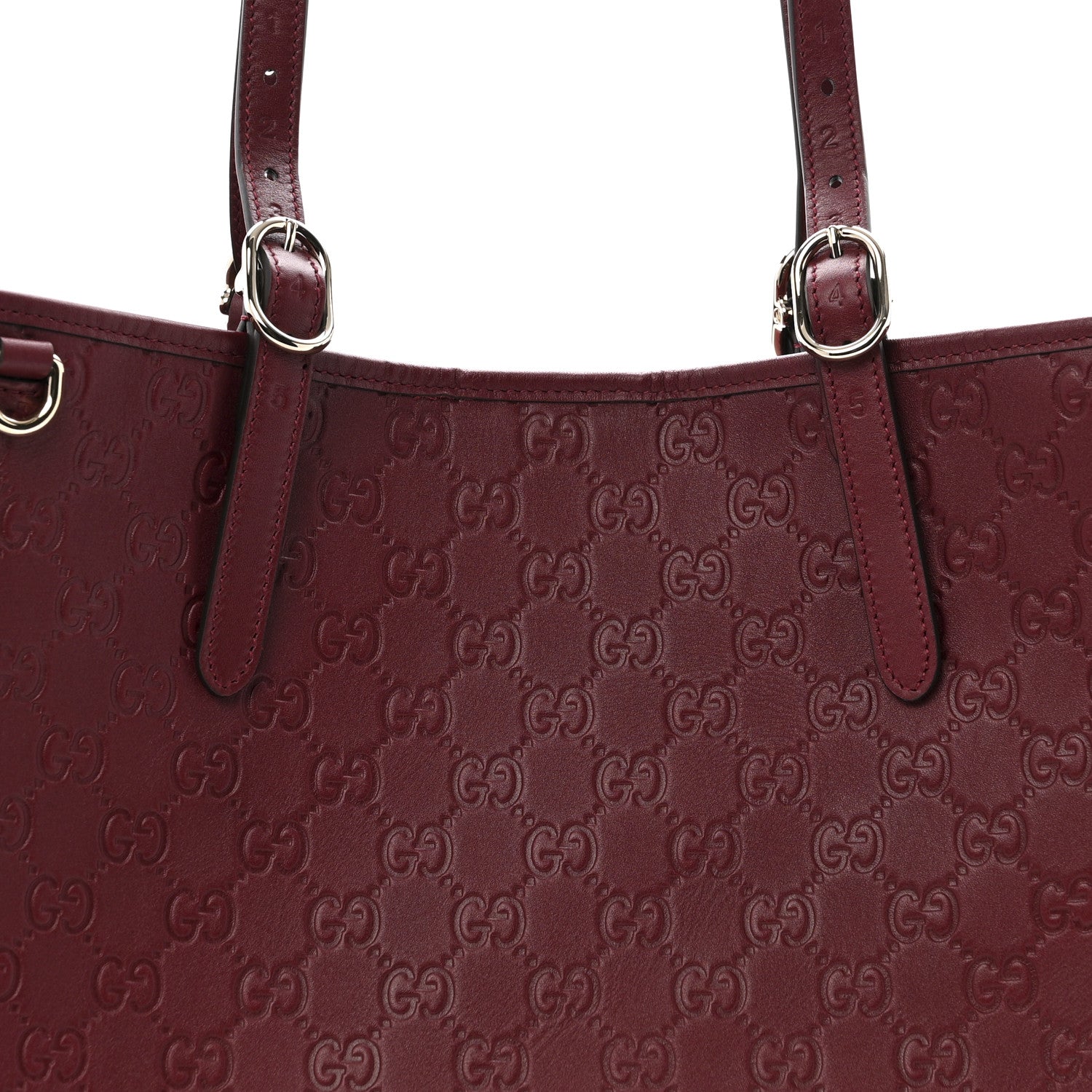 Gucci GG Calfskin Embossed Calfskin Large Tote Bag Rose Ancora 9 of 12