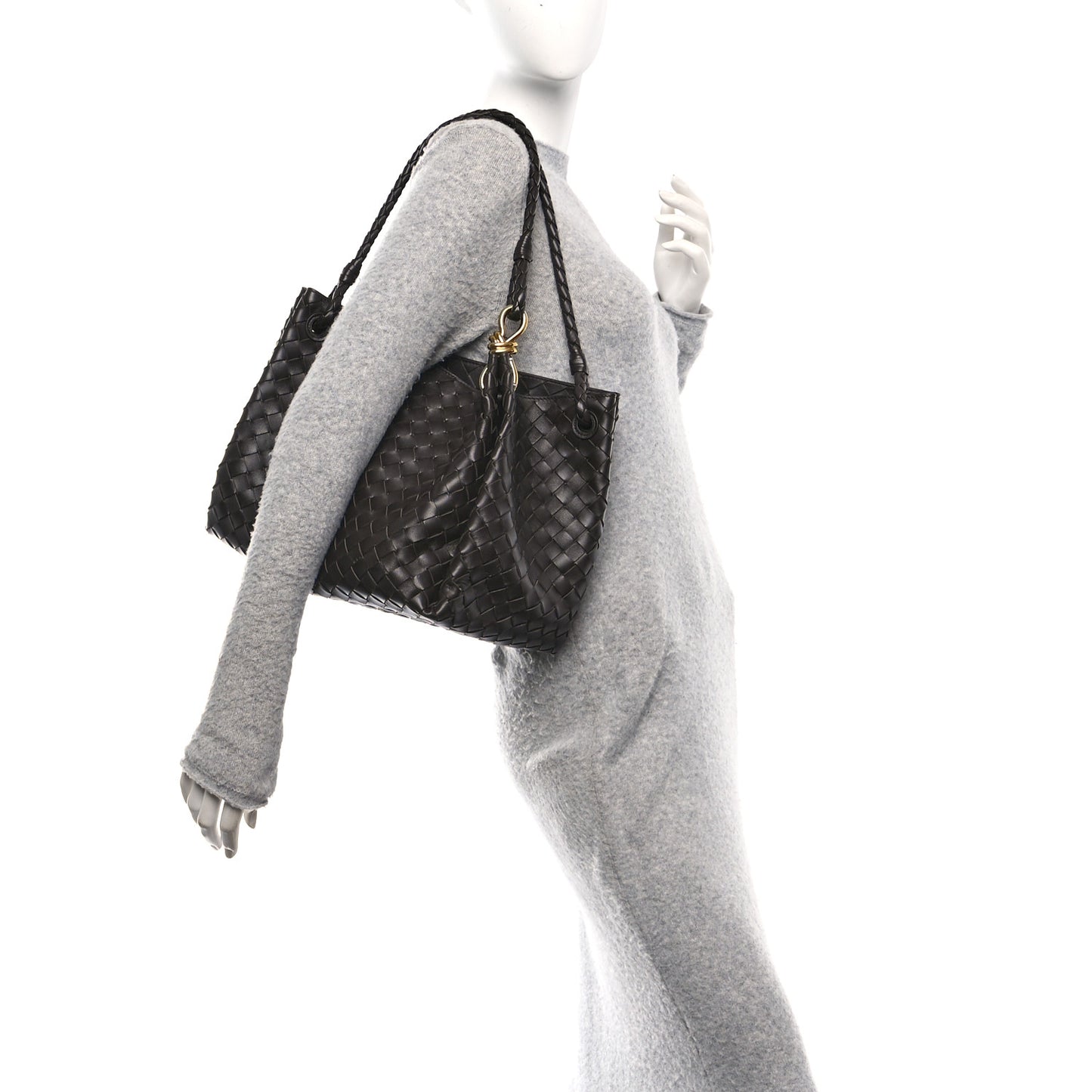 Nappa Intrecciato Large Andiamo Parachute Shoulder Bag Fondant