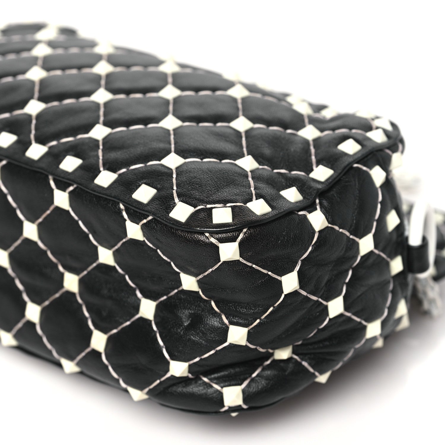 Valentino Garavani Lambskin Free Rockstud Spike Camera Bag Black 9 of 10