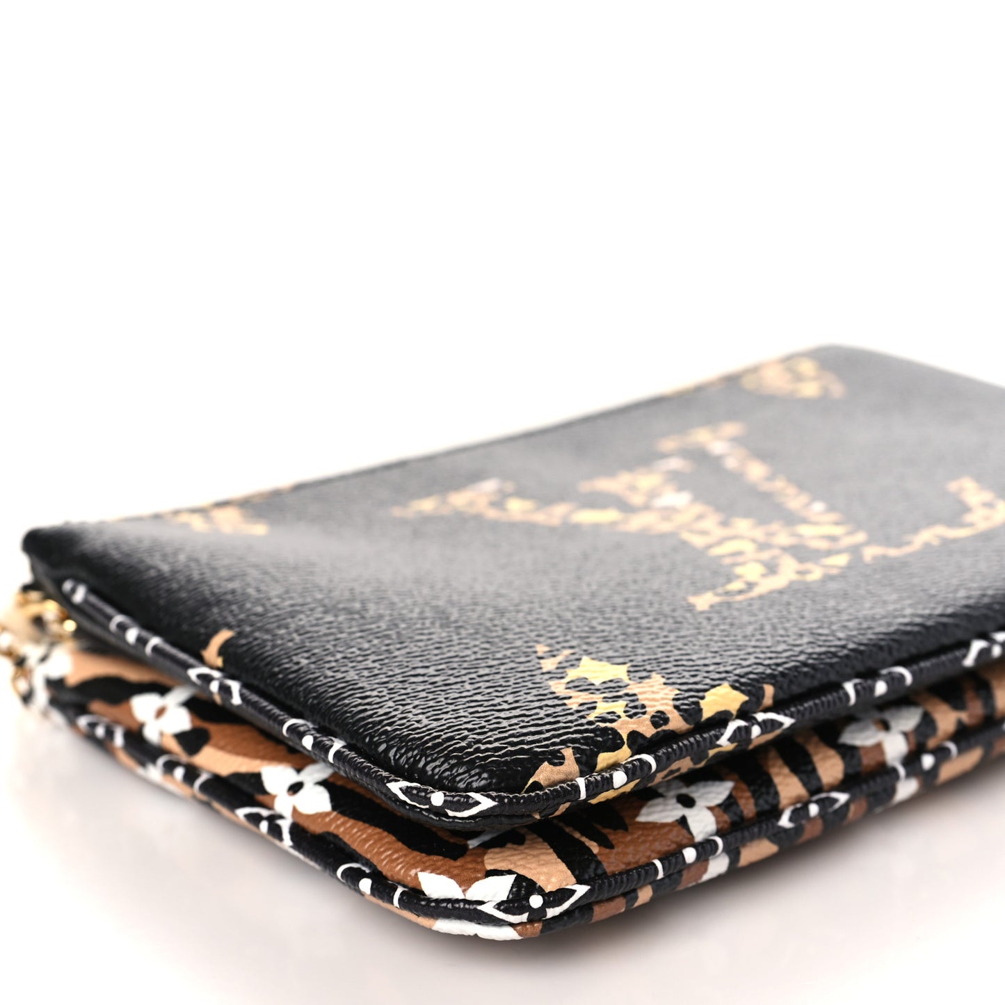 Monogram Giant Jungle Pochette Double Zip Black