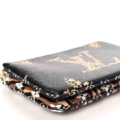 Louis Vuitton Monogram Giant Jungle Pochette Double Zip Black 8 of 9