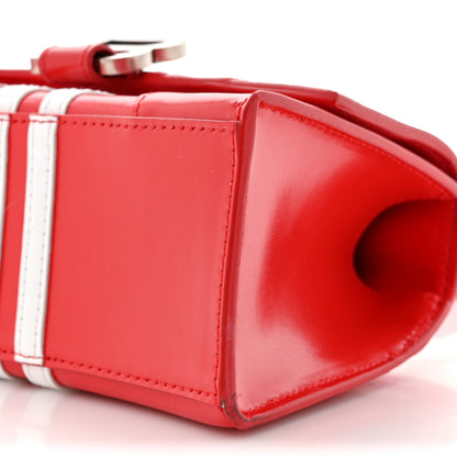 Balenciaga X ADIDAS Shiny Box Calfskin Hourglass Top Handle Bag XS Bright Red 10 of 16