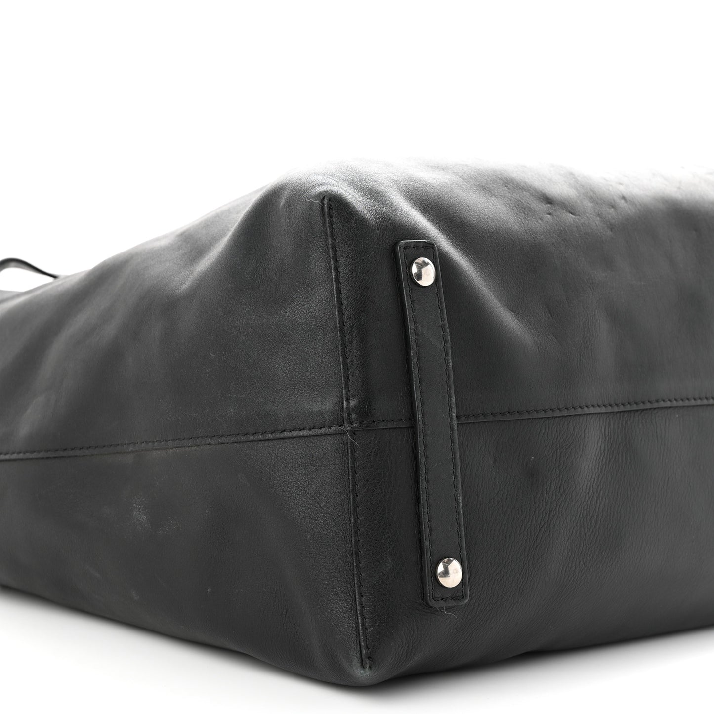 Calfskin Large Belt Tote Black